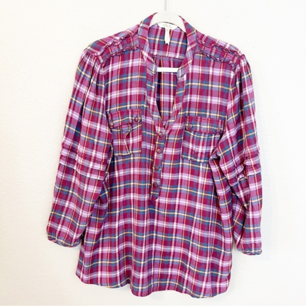 Matilda Jane Plaid All Day Millie Top‎ XXL